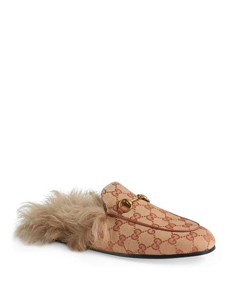 pink gucci loafers with fur|Gucci princetown mule.